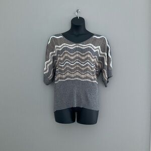 Spense Grey Striped Patterend top